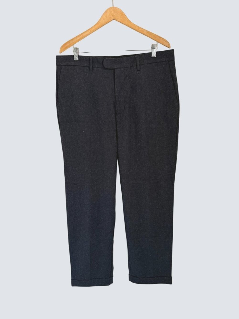 J. Crew Mens Wool Blend Navy Trousers W36 L32 Slim Fit Made In Indonesia